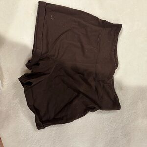 Brown spandex shorts